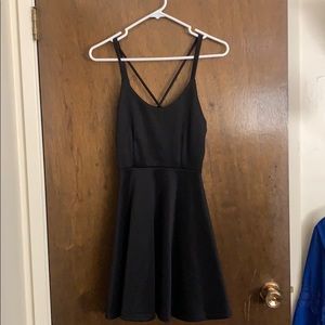 Small Cross Back black mini dress